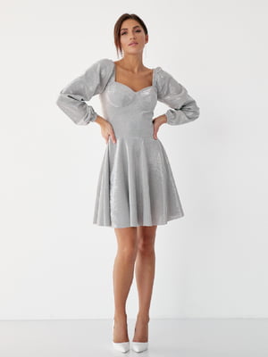 Сукня А-силуету срібляста | 6122097