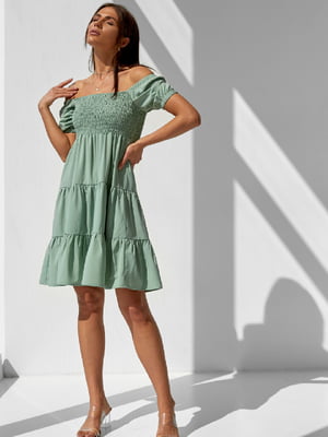 Сукня А-силуету фісташкового кольору | 6122154