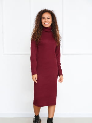 Платье-свитер бордовое | 6111800