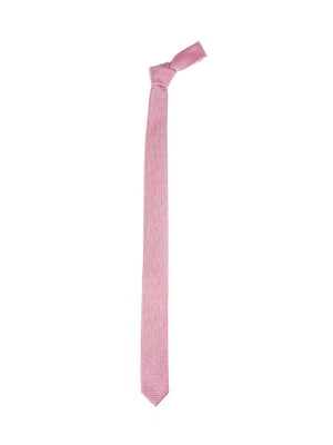 Краватка рожева в принт | 6122557