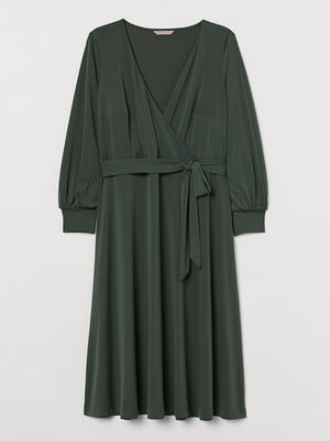 Сукня А-силуету темно-зелена | 6124330