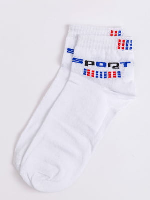 Шкарпетки білі з принтом | 6125497