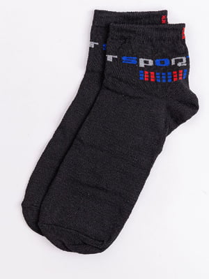 Шкарпетки чорні з принтом | 6125501