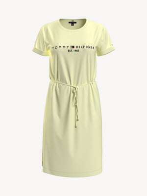Сукня-футболка жовта з принтом | 6130950