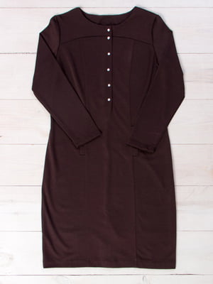 Сукня-футляр коричнева | 6132409