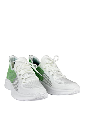Кроссовки бело-зеленые | 6134611