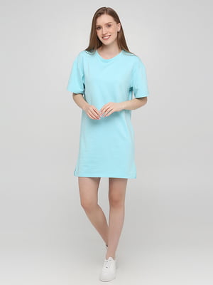 Сукня-футболка м'ятного кольору | 6048787