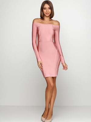 Платье-футляр розовое | 6252511
