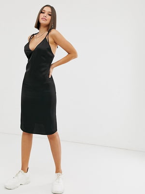 Платье в бельевом стиле черное | 6252552