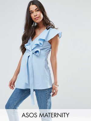 Блуза для вагітних блакитна | 6252613