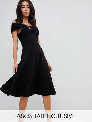 Платье А-силуэта черное | 6252636