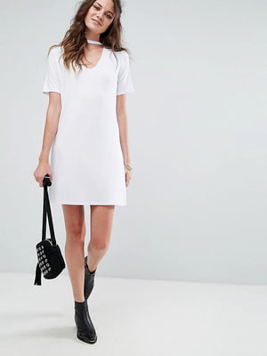 Платье-футболка белое | 6252771