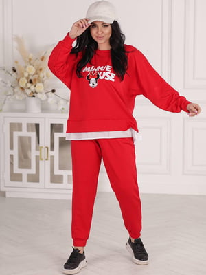 Жіночий спортивний костюм, батнік-штани, розмір: 50-52, 54-56, 58-60 червоний, 50/52 | 6253163