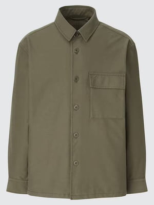 Куртка-рубашка цвета хаки | 6256425