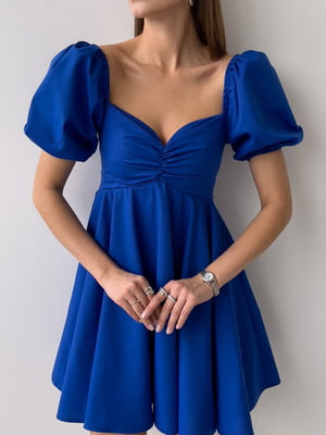 Платье А-силуэта синее | 6259330