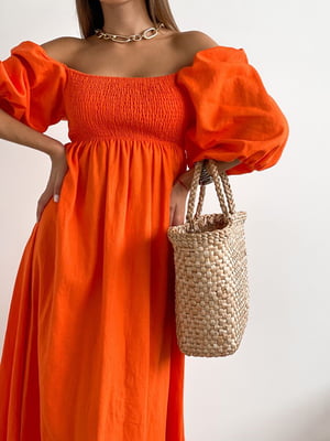Платье А-силуэта оранжевого цвета | 6259399