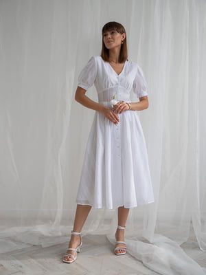 Платье А-силуэта белое | 6259400