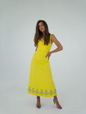 Сукня А-силуету жовта | 6259403