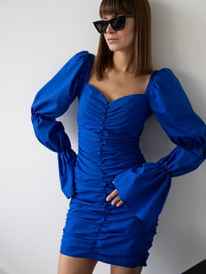 Платье-футляр синее | 6259537