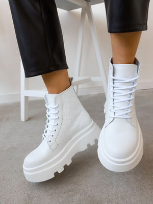 Ботинки кожаные белые | 6260011