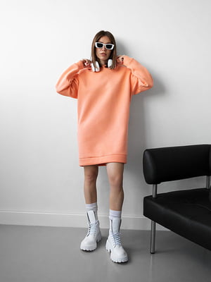 Платье-свитер кораллового цвета | 6260023