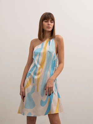 Платье в бельевом стиле разноцветное в принт | 6260232