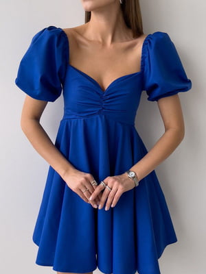 Платье А-силуэта синее | 6260236