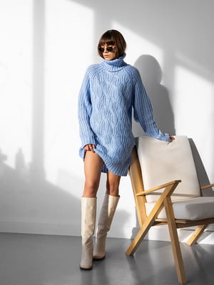Платье-свитер голубое | 6260615