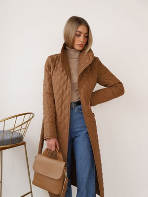 Пальто стеганое коричневое | 6260901