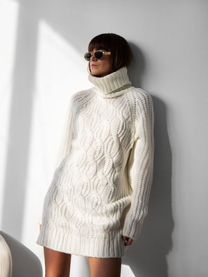 Платье-свитер белое | 6261814