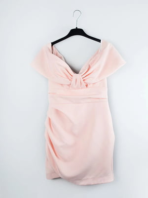 Платье-футляр розовое | 6246325