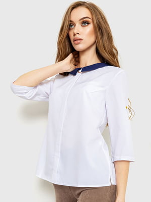 Блуза белая с декором | 6262175