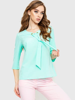 Блуза ментолового кольору | 6262235