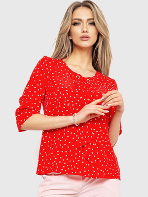 Блуза красная в горошек | 6262249