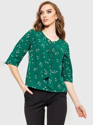 Блуза зеленая в принт | 6262257
