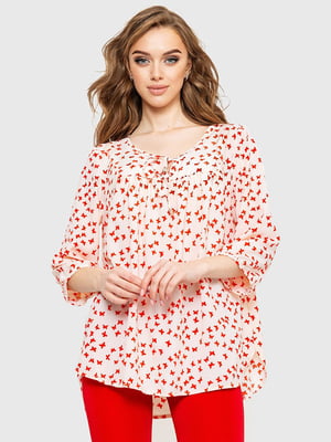 Блуза молочного цвета в принт | 6262321