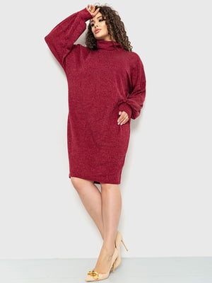 Платье-свитер бордовое | 6262458