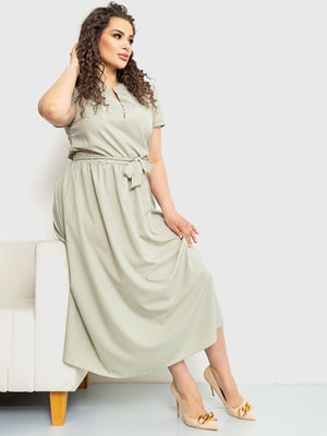 Платье А-силуэта светло-оливкового цвета | 6262480