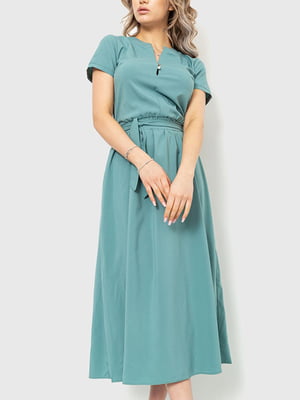 Платье А-силуэта темно-оливкового цвета | 6262483
