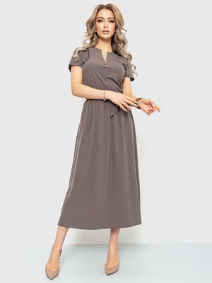 Сукня А-силуету коричнева | 6262491