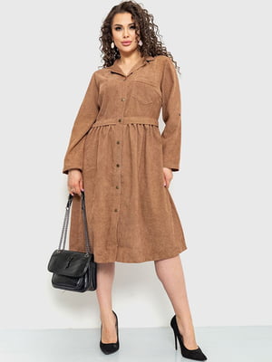 Сукня А-силуету коричнева | 6262574