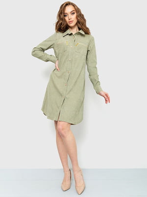Сукня-сорочка оливкового кольору | 6262582