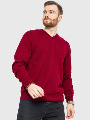 Пуловер бордовый | 6262640