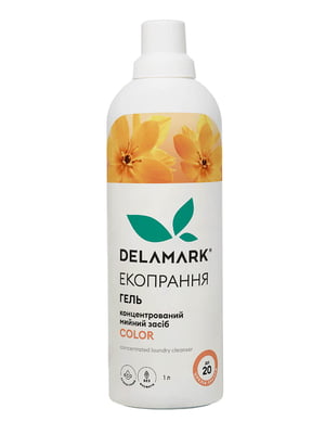 Жидкое концентрированное бесфосфатное средство для стирки Delamark Colour 1 л | 6263142
