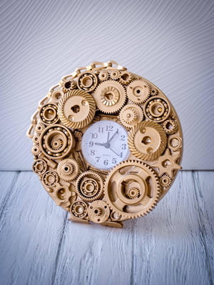 Годинник “стімпанк” з металу з золотим напиленням, ручна робота | 6263602