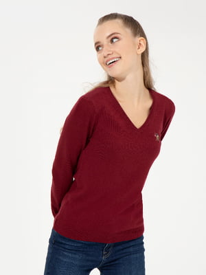 Пуловер бордовый | 6263734