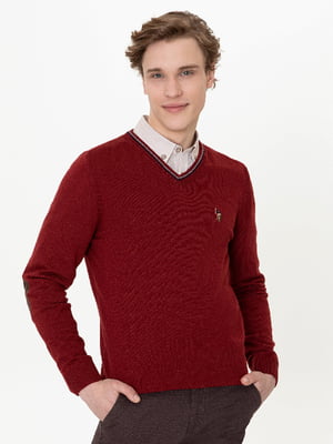 Пуловер бордовий | 6264058