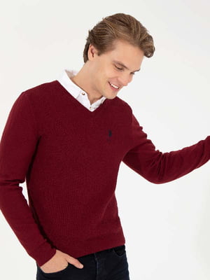 Пуловер бордовый | 6264077