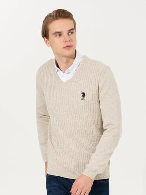 Пуловер светло-бежевый | 6264215