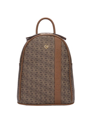 Рюкзак коричневий із принтом | 6264508